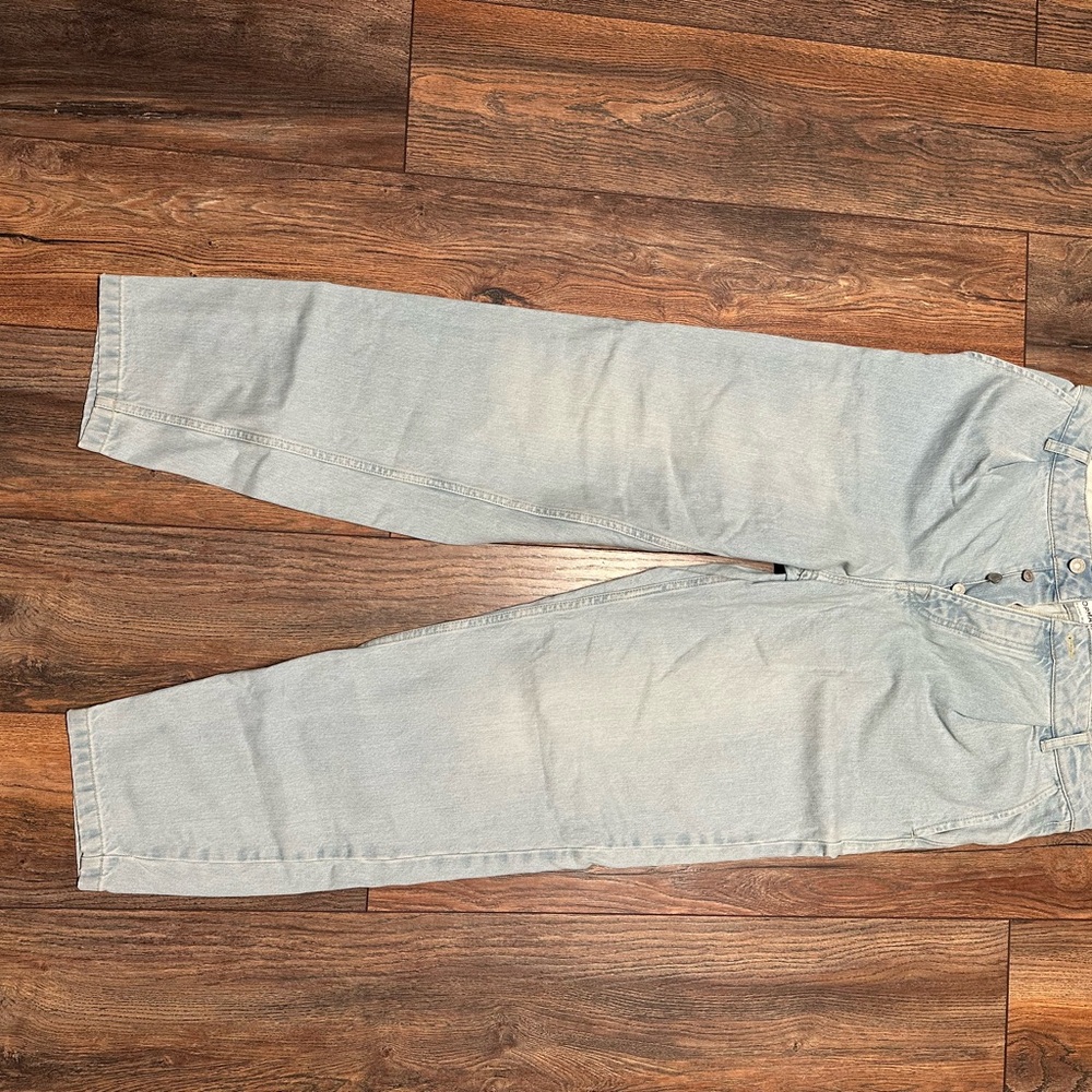Topman Blue Straight Jeans Classic Fit